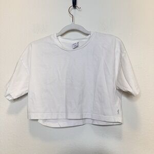 Aritzia TNA Womens White Cropped T Shirt Sz XS Workout‎ Gym Atheltic